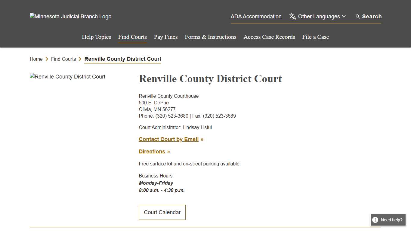 Renville County District Court